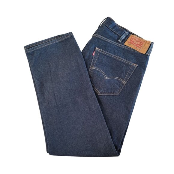 Levi's 501 Original Fit Mens Jeans Button Fly Waterless Tech Dark Denim W42 L32
